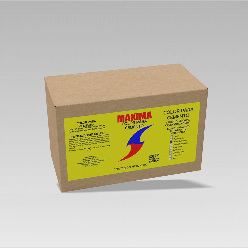 COLOR FOR CEMENT: LEMON(12KG BOX)
