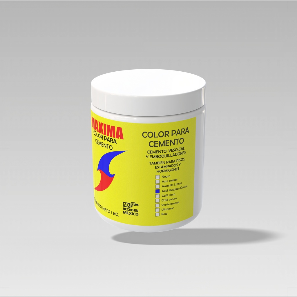 COLOR PARA CEMENTO: AZUL METÁLICO CENIZO (SACO 1KG)