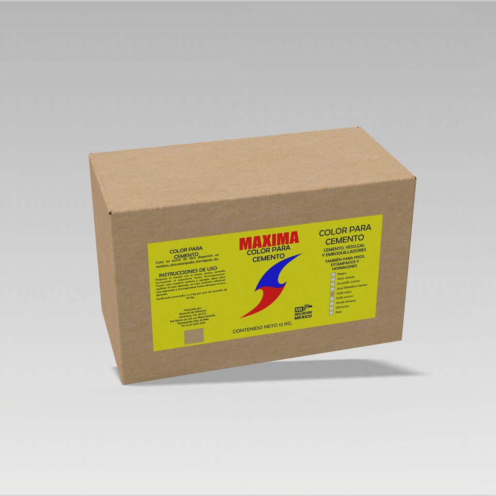 COLOR FOR CEMENT: LIGHT BROWN (12KG BOX)