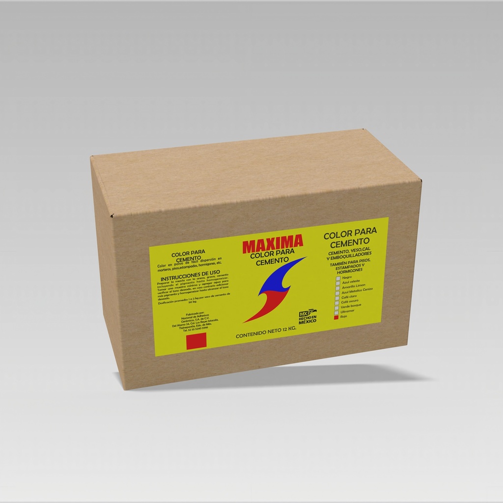 COLOR FOR CEMENT: RED (12KG BOX)