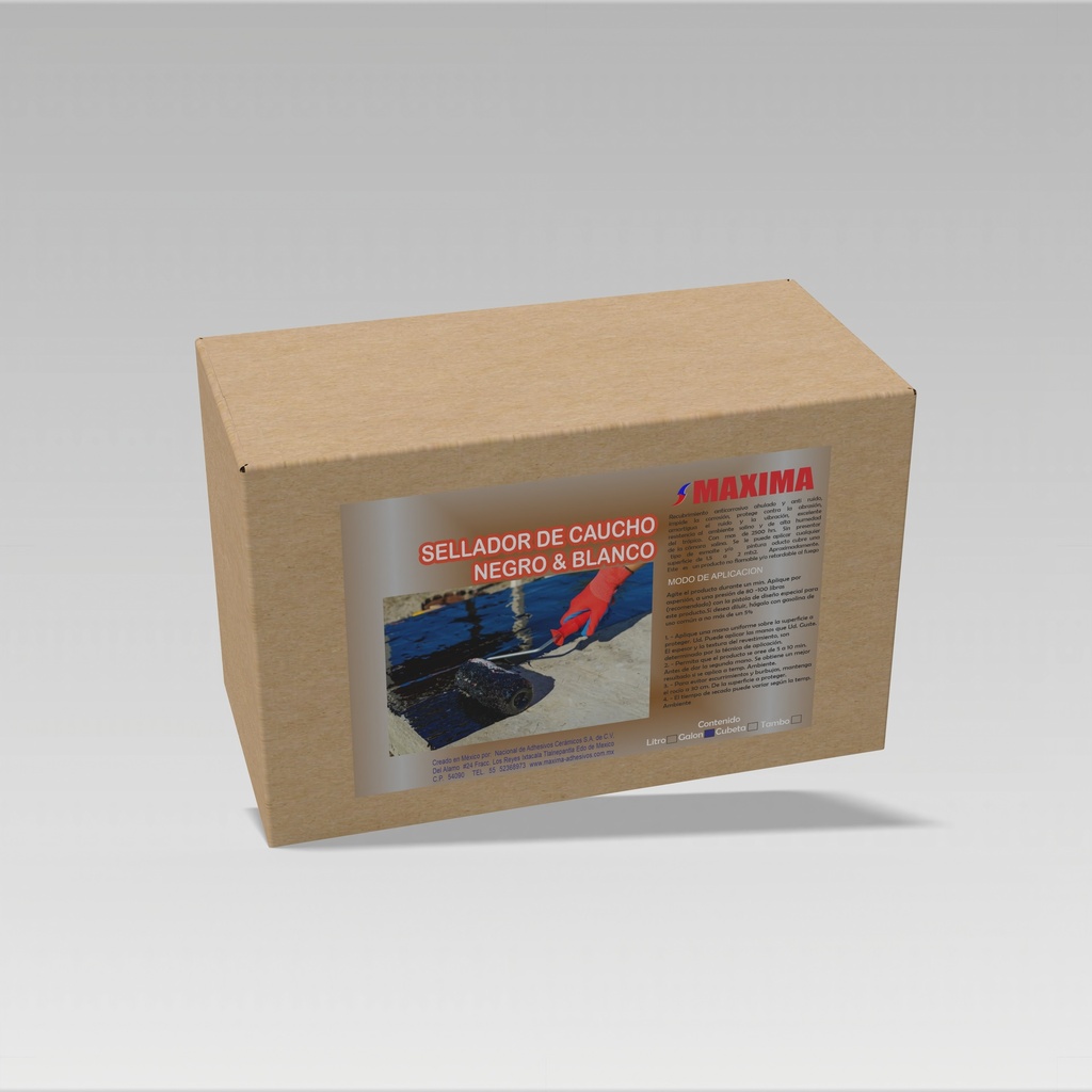 SELLADOR DE CAUCHO BLANCO O NEGRO (PAQUETE 6PZAS GAL 3.78L)