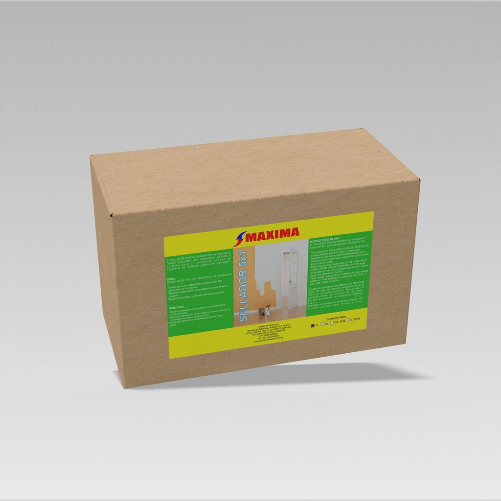 SELLADOR VIÍLICO 5X1 MAXIMA (PAQUETE 12PZAS 1L)